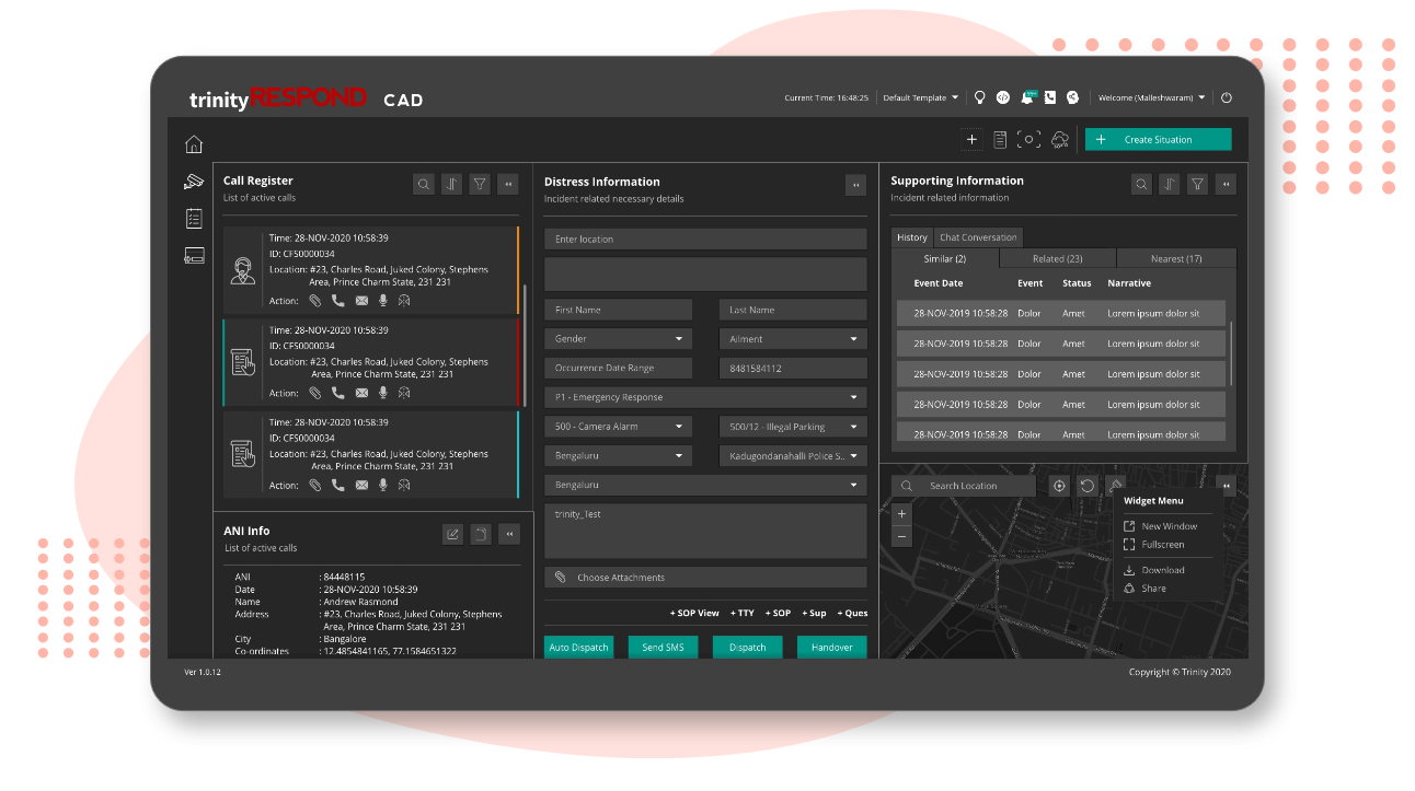 computer aided dispatch user interface