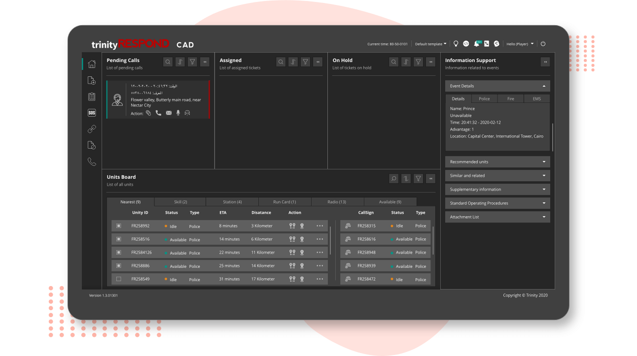 dispatch officer user interface